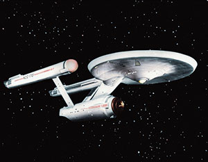 The Enterprise spaceship from the Star Trek television series