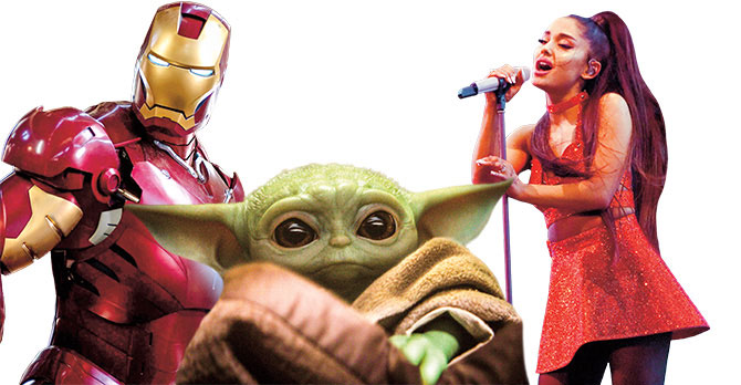 Iron man, Grogu, and Ariana Grande