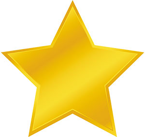 A golden star