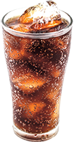 A glass of soda