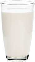 A glass of milk