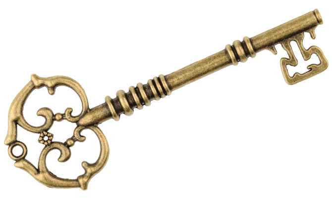 A gold key