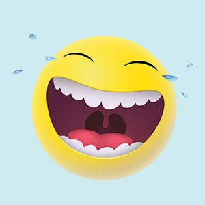 a laughing emoji