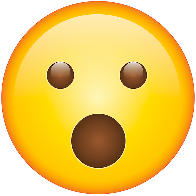 Image of a shocked emoji