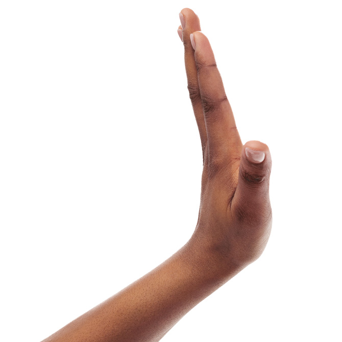 Image of a hand signaling to stop