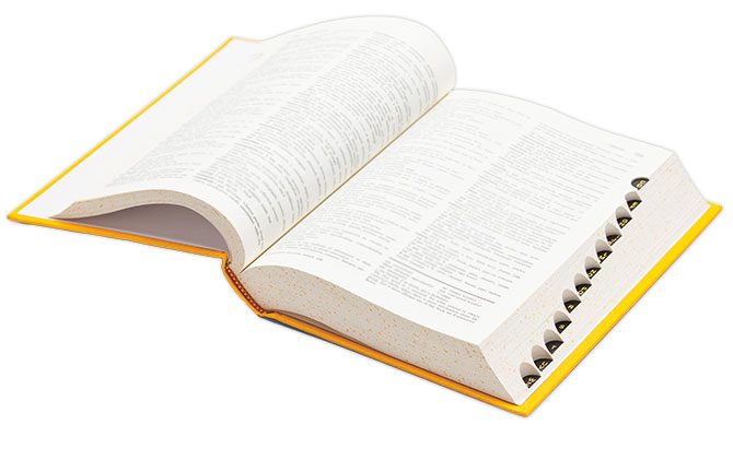 Image of an open dictionary