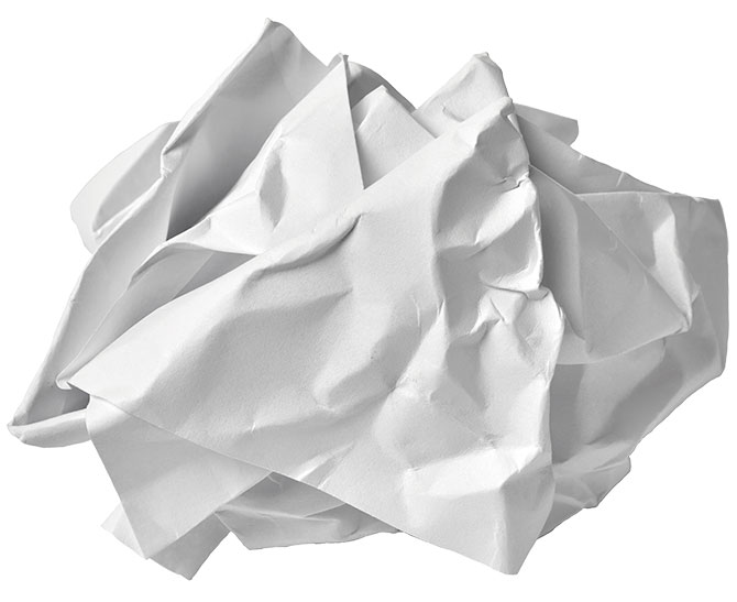 Image of a crumpled up piece of paper