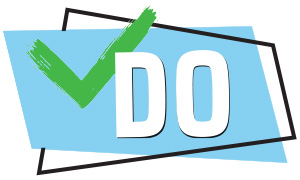 Text, "Do" with a green check over it