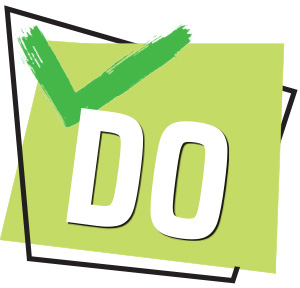 Text, "Do" with a green check over it