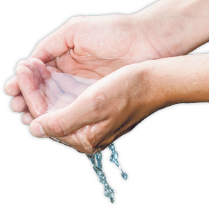 Image of hands cupping water