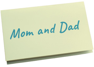 Image of a letter to Mom & Dad