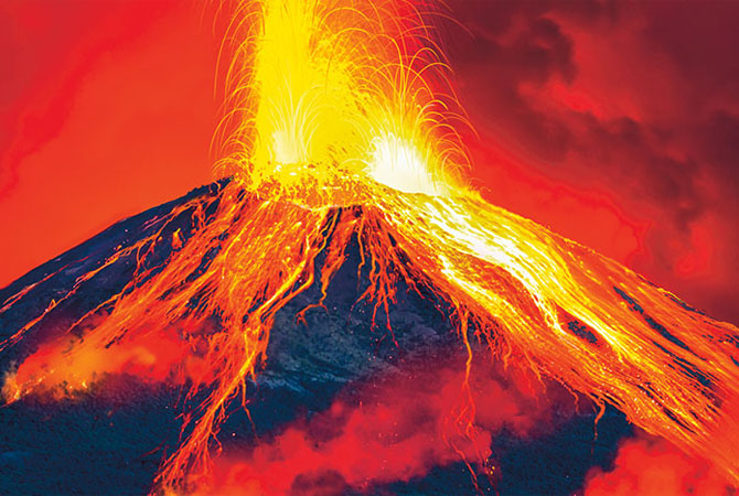 Volcano eruption