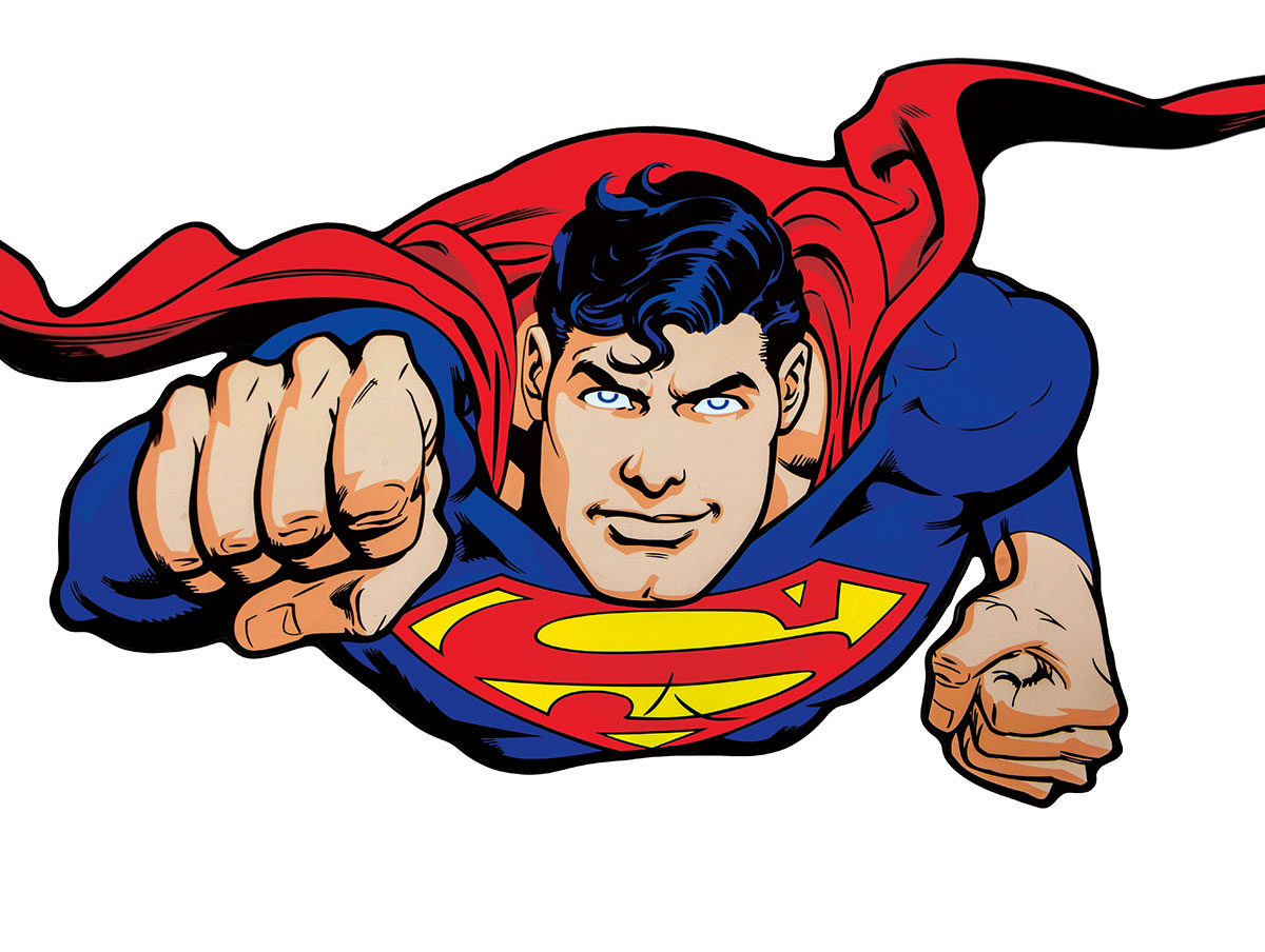 Illustration of Superman flying